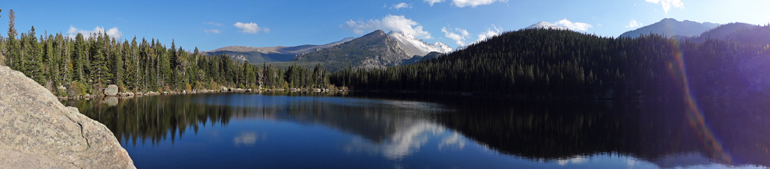 panorama of Bear Lake and Longs Peak